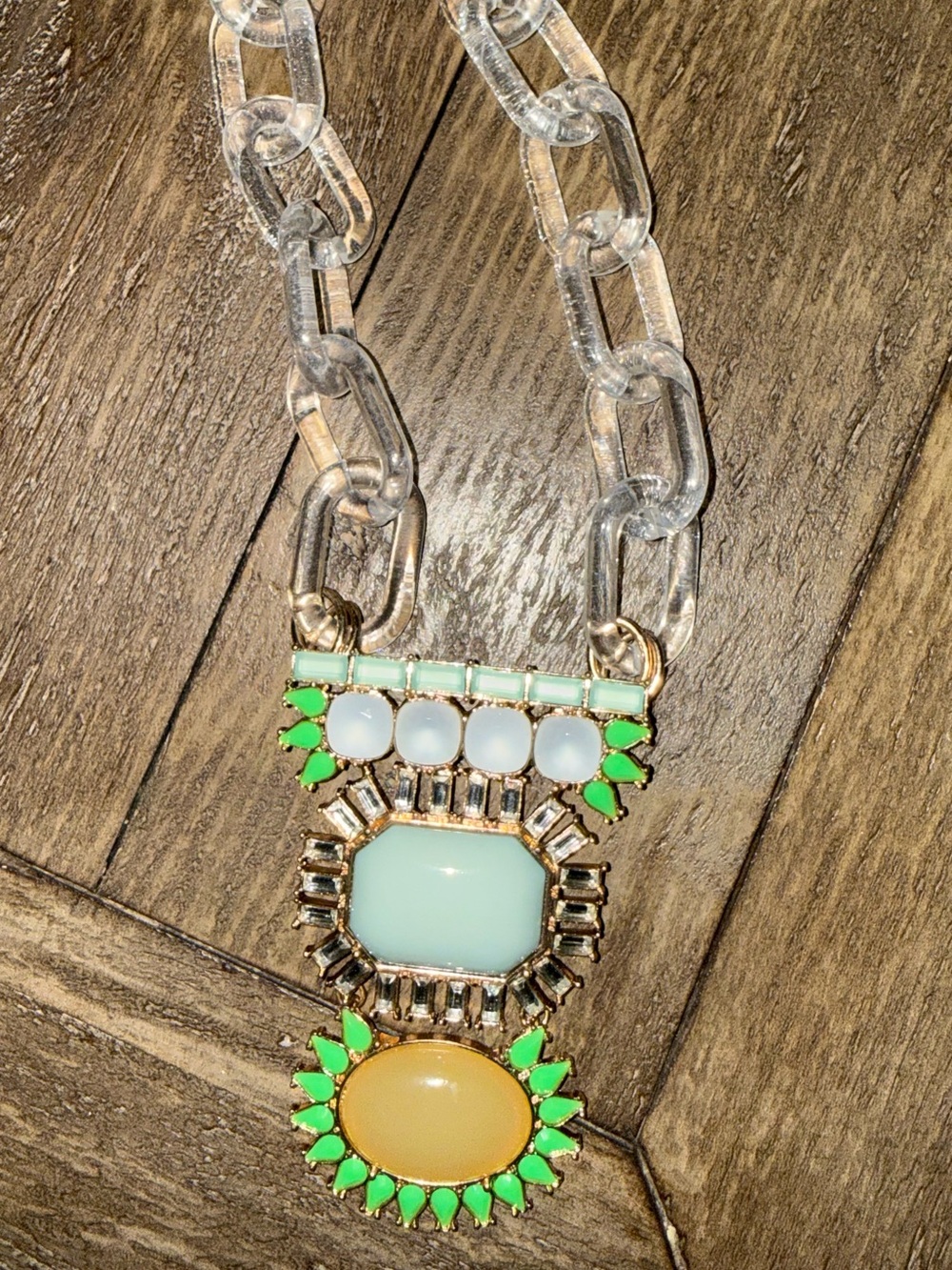 BaubleBar Statement Green and Mint Pendant Necklace - Women Jewelry